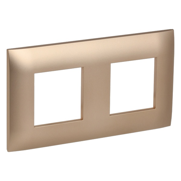 Рамка 2 поста ИЭК SKANDY SK-F02Sa песочный