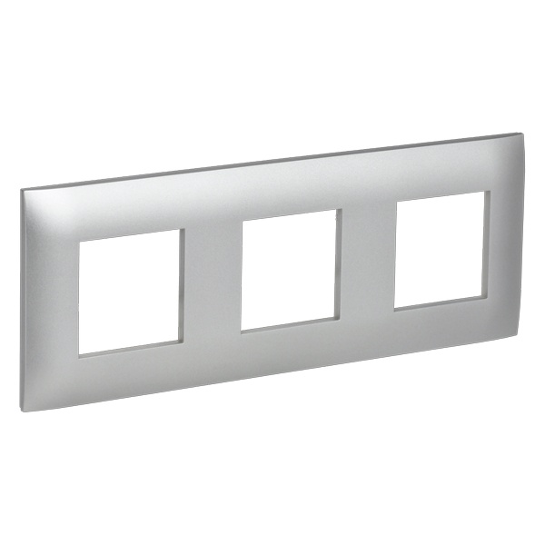 Рамка 3 поста ИЭК SKANDY SK-F03S серебряный