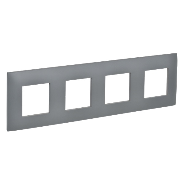 Рамка 4 поста ИЭК SKANDY SK-F04Gr серый
