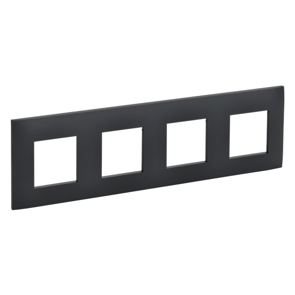 Рамка 4 поста ИЭК SKANDY SK-F04G графит
