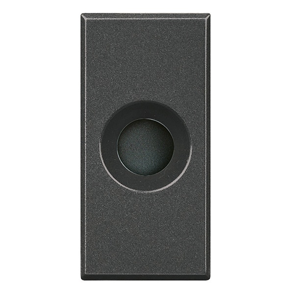 Заглушка с отверстием для вывода кабеля 1 модуль Axolute Антрацит