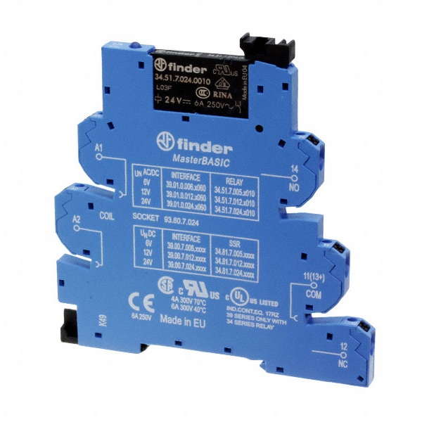 Интерфейсный модуль Finder (34.51.7.024.0010+93.60.7.024) MasterBASIC 1CO 6A 24В AC/DC