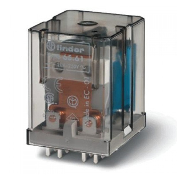 Силовое реле Finder 1NO+1NC 20A AgCdO 230В AC печатный монтаж