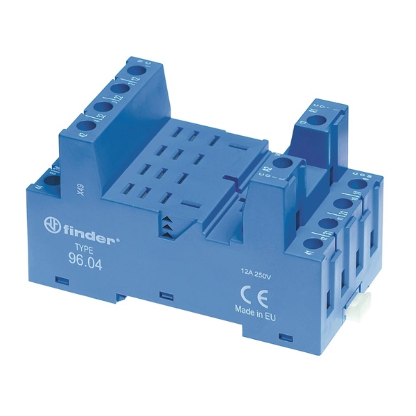 Розетка Finder для реле 56.34 и модуля 99.02/86.30 с винтовыми клеммами (с зажимной клетью)