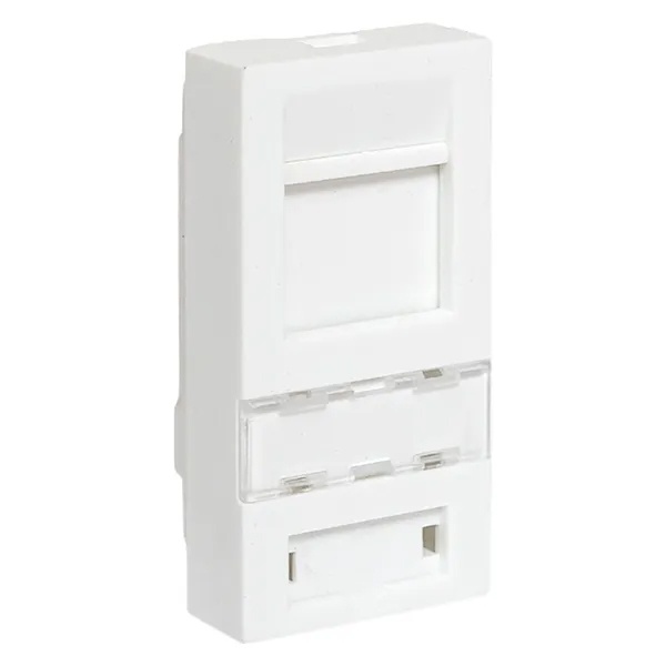 Вставка розеточная EKF TERACOM для одного RJ Keystone формат Mosaic 1м со шторками