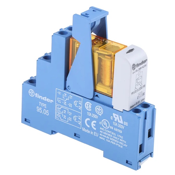 Интерфейсный модуль Finder 2CO 8А AgNi 230В AC винтовые клеммы светодиод варистор