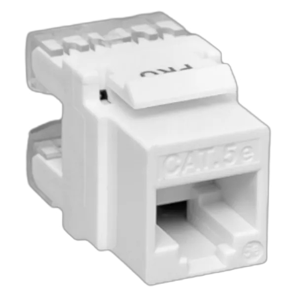 Розеточный модуль EKF TERACOM RJ45 cat.5E Keystone неэкранированный 110 IDC 180 белый
