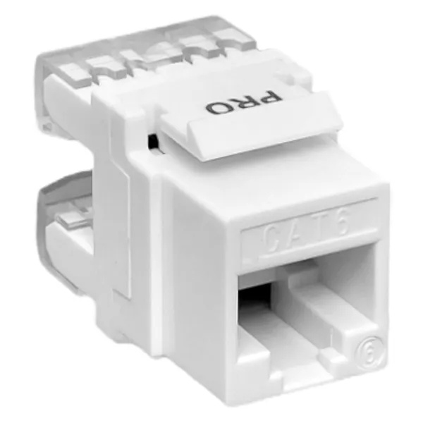 Розеточный модуль EKF TERACOM RJ45 cat.6 Keystone неэкранированный 110 IDC 180 белый