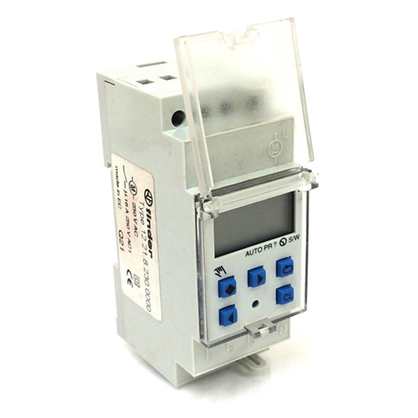 Реле времени цифровое недельное Finder 1СО 16A 230В AC резервное питание DIN 2м