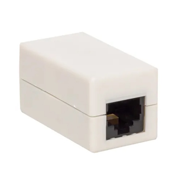 Адаптер проходной EKF TERACOM RJ45-RJ45 cat.5E неэкранированный белый