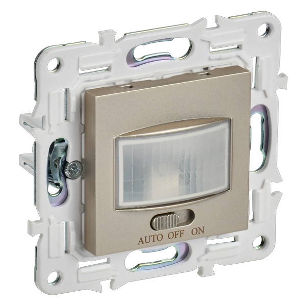 Датчик движения ИЭК SKANDY SK-S01Sh 500Вт ИК встраиваемый IP20 шампань