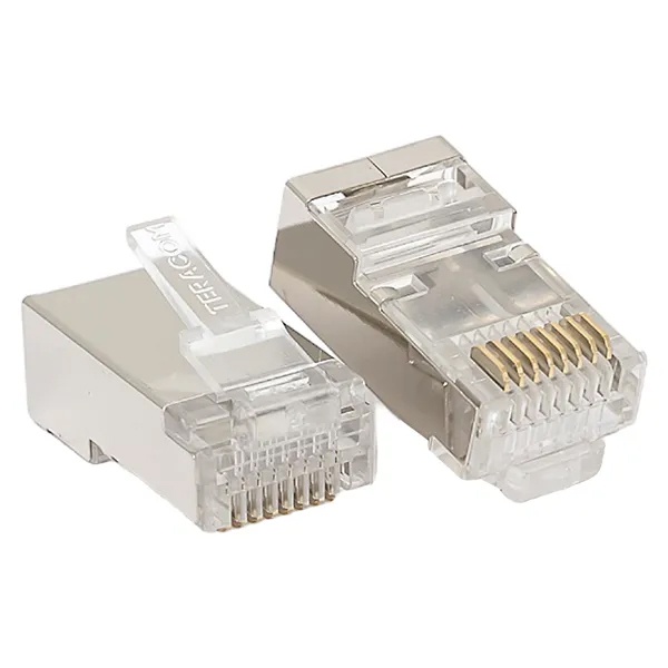 Коннектор EKF RJ-45 TERACOM экранированный FTP 8P8C Cat.5E универсальный (упаковка 20шт)