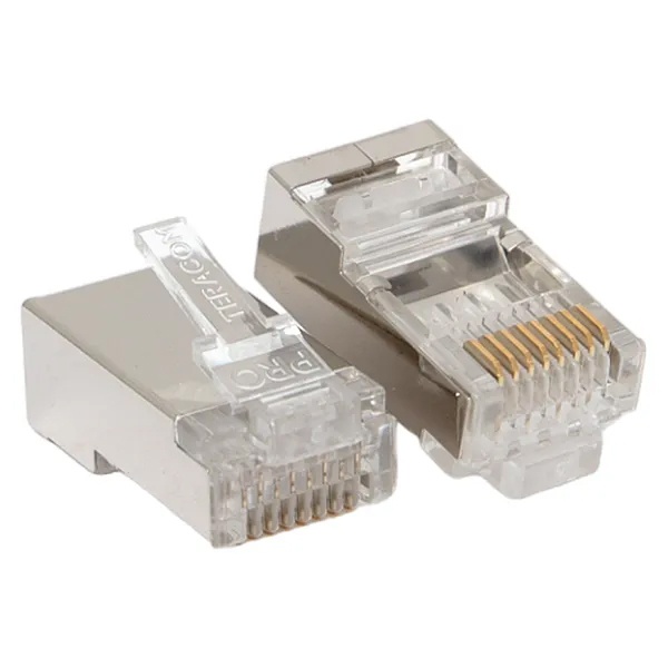 Коннектор EKF RJ-45 TERACOM PRO экранированный FTP 8P8C 30мкд Cat.6 (упаковка 20шт)