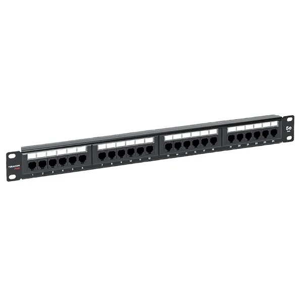 Патч-панель EKF Teracom PRO 19'' Cat.5E 1U неэкранированная UTP 24 порта RJ-45 Dual IDC