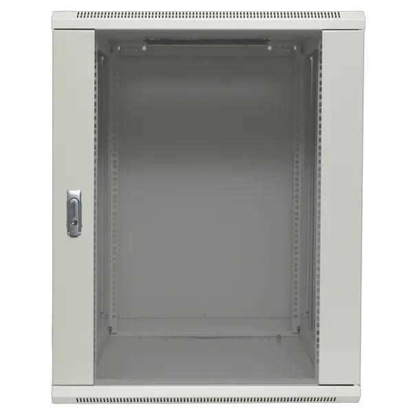Шкаф настенный EKF 19 TERACOM PRO 12U 600х450 мм дверь стеклянная с замком-ручкой серый