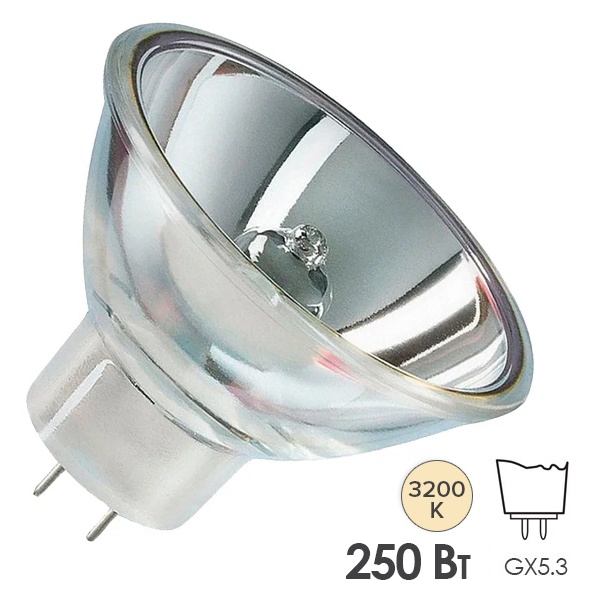 Лампа специальная галогенная LightBest LBH 9052 250W GX5.3 24V (аналог Osram 64653 HLX)
