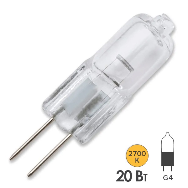 Лампа галогенная капсульная LightBest LBH 9058 20W G4 12V (аналог Osram 64425 S)