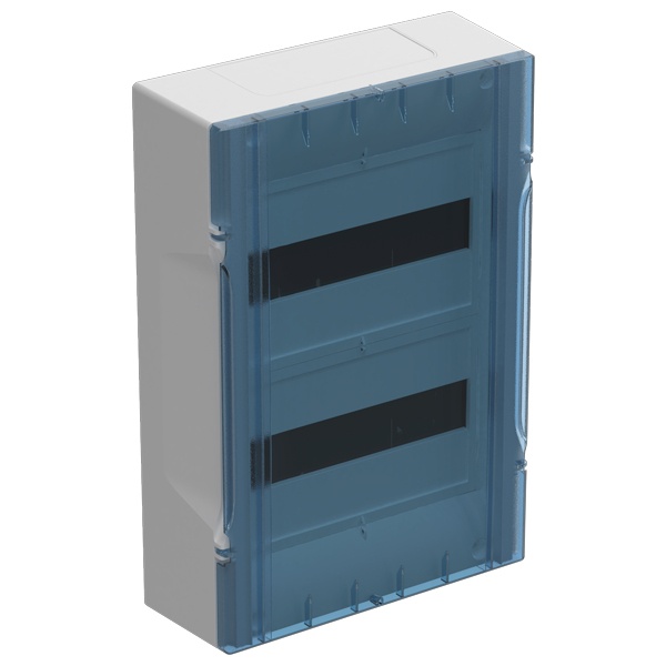 Щит навесной пластиковый ИЭК KREPTA 5 ЩРН-П-24 24 модуля (2х12) с прозрачной дверкой IP40 белый (электрический шкаф)