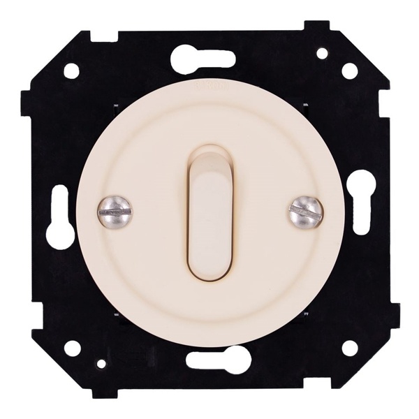 Одноклавишный переключатель Bironi Шедель Бриз клавишный скрытый пластик песочное золото матовый