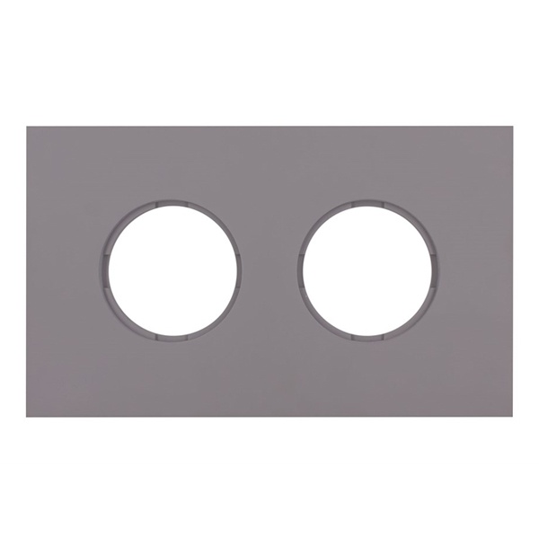 Рамка 2-я Bironi Шедель Бриз пластик титан матовый