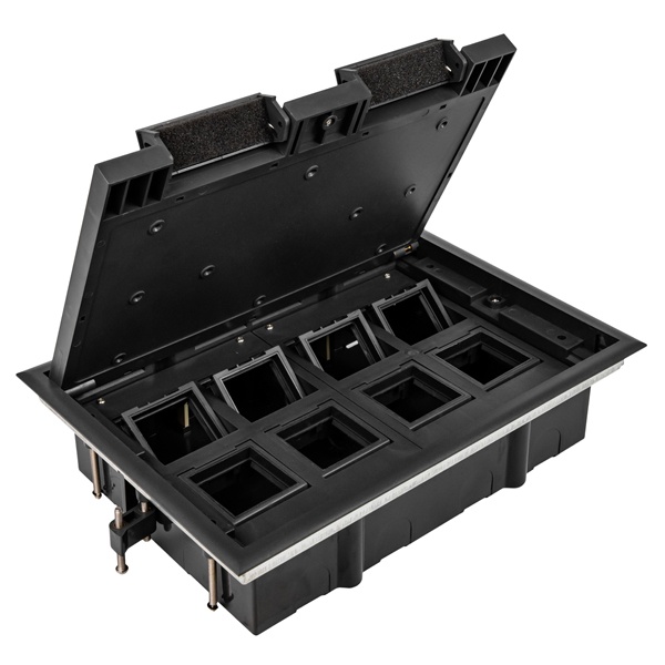 Лючок в пол Donel 16 модулей 22,5х45мм вертикальной установки, крышка ABS + сталь