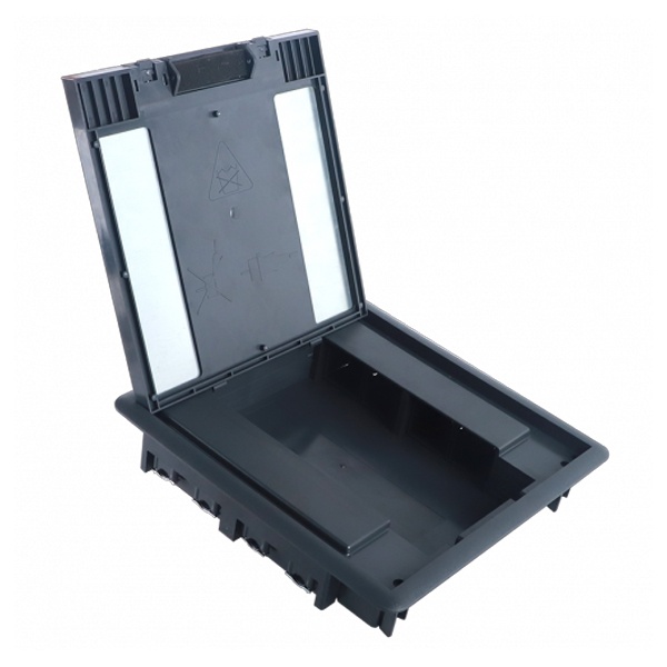 Лючок в пол Donel 16 модулей 22,5х45мм глубина 50мм вертикальной установки, крышка ABS + сталь