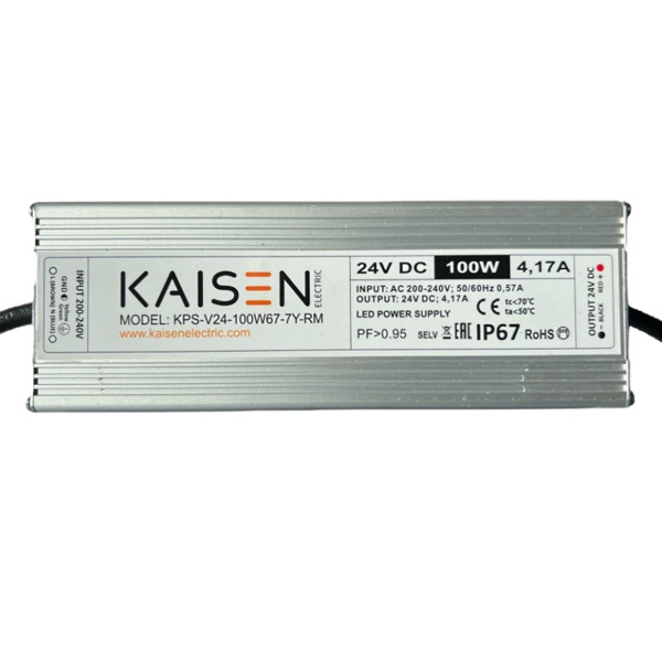 Блок питания для светодиодной ленты Kaisen 100W 12V 0-8,33A -30+40°С IP67 205x65x35 mm