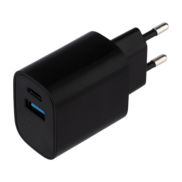 Сетевое зарядное устройство Rexant USB A + Type-C 5V 2.4 A черный
