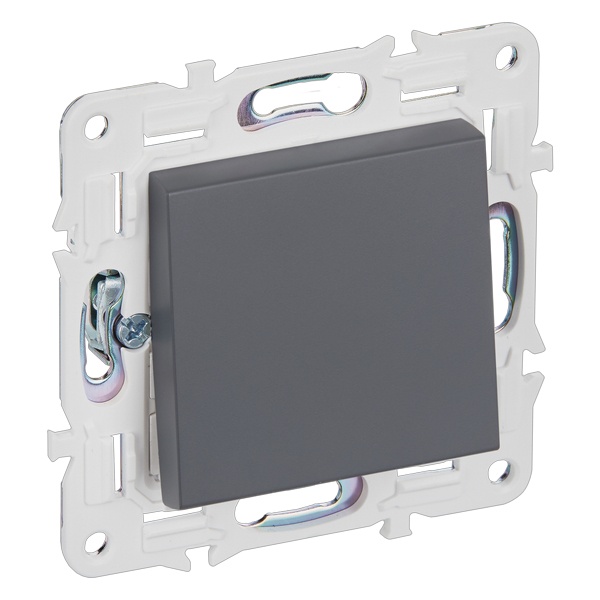 Переключатель перекрестный одноклавишный ИЭК SKANDY SK-V03T 10А титан