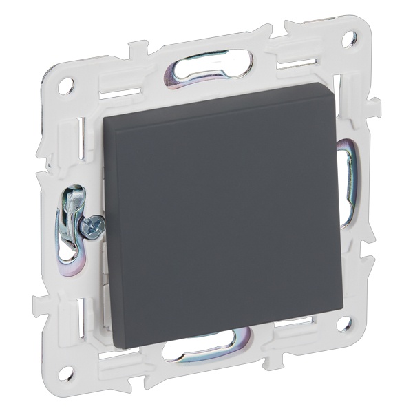 Переключатель перекрестный одноклавишный ИЭК SKANDY SK-V03G 10А графит