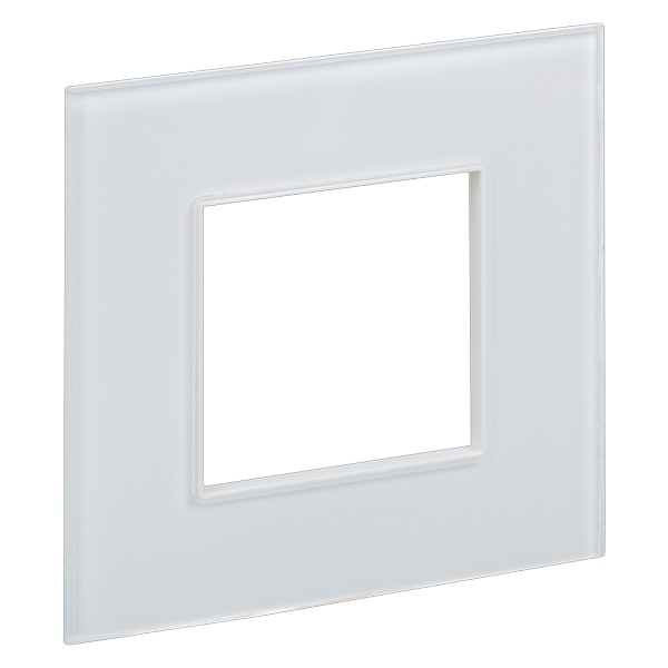 Рамка 1 пост ИЭК SKANDY SK-F21W стекло арктический белый