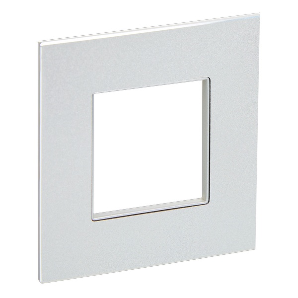 Рамка 1 пост ИЭК SKANDY SK-F31S металл серебряный