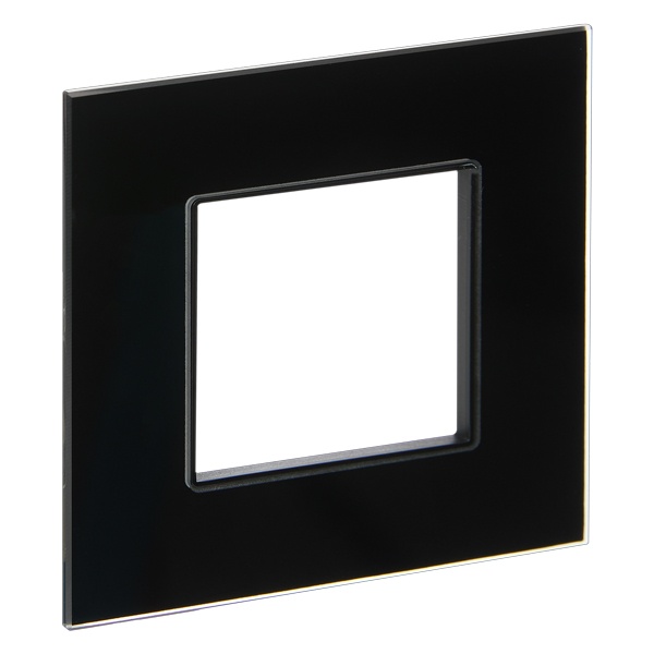 Рамка 1 пост ИЭК SKANDY SK-F21Bl стекло черный