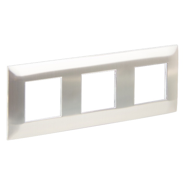 Рамка 3 поста ИЭК SKANDY SK-F33N металл никель