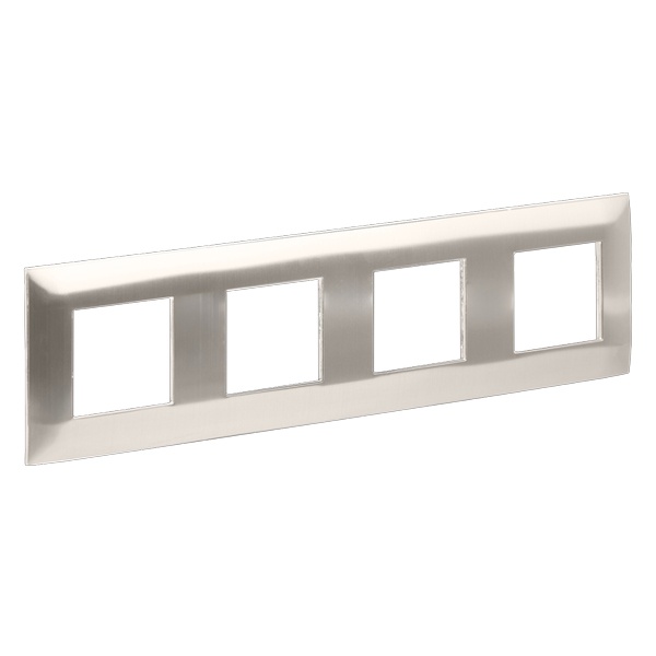 Рамка 4 поста ИЭК SKANDY SK-F34N металл никель