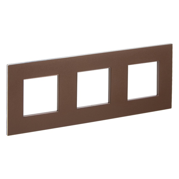 Рамка 3 поста ИЭК SKANDY SK-F33Br металл шоколад