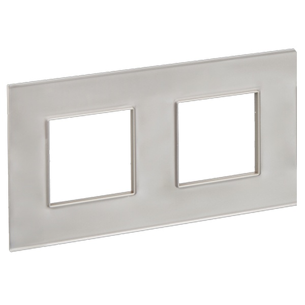 Рамка 2 поста ИЭК SKANDY SK-F22Sh стекло шампань