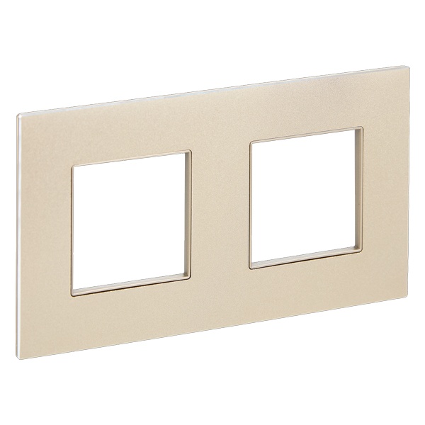 Рамка 2 поста ИЭК SKANDY SK-F32Sh металл шампань