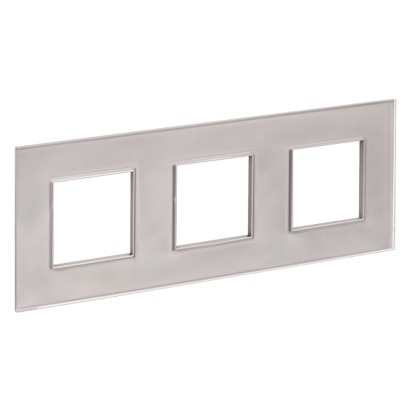Рамка 3 поста ИЭК SKANDY SK-F23Sh стекло шампань