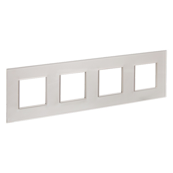 Рамка 4 поста ИЭК SKANDY SK-F24Sh стекло шампань