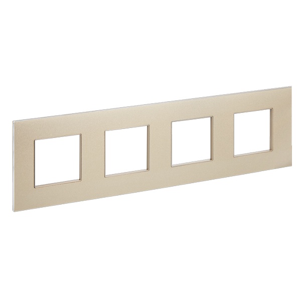 Рамка 4 поста ИЭК SKANDY SK-F34Sh металл шампань