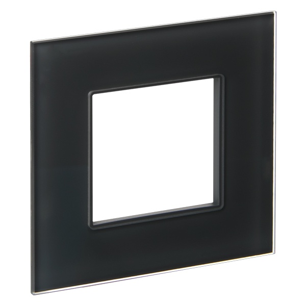 Рамка 1 пост ИЭК SKANDY SK-F21G стекло графит