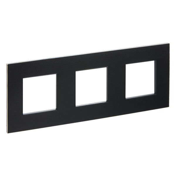 Рамка 3 поста ИЭК SKANDY SK-F33Bl металл черный