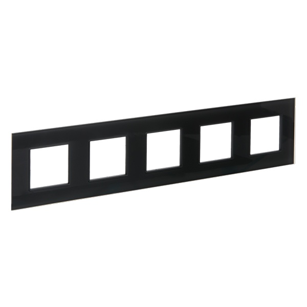 Рамка 5 постов ИЭК SKANDY SK-F25G стекло графит