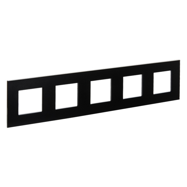 Рамка 5 постов ИЭК SKANDY SK-F35Bl металл черный