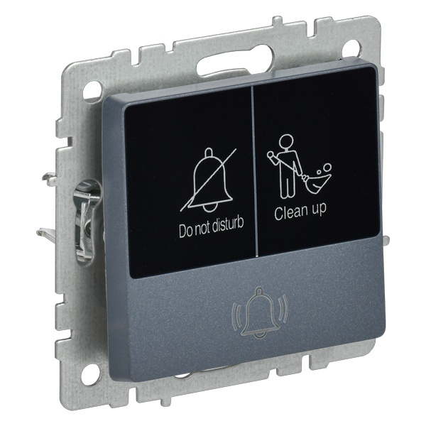 Кнопка звонка с индикацией для отелей ИЭК BRITE 10А маренго (ВС10-1-9-БрМ)