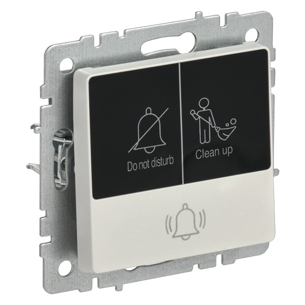 Кнопка звонка с индикацией для отелей ИЭК BRITE 10А жемчуг (ВС10-1-9-БрЖ)