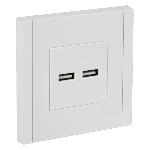 Розетка для зарядки ИЭК FORTE&PIANO FP249 USB A+A 3,1А белый
