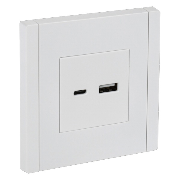 Розетка для зарядки ИЭК FORTE&PIANO FP250 USB A+C 3,1А белый
