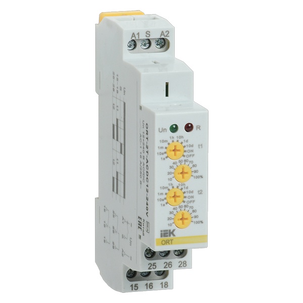 Реле задержки включения ИЭК (ONI) ORT две уставки 2CO 1c-10 дней 12-240 В AC/DC